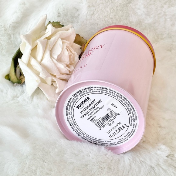 New with tags SONOMA VERY BERRY SMOOTHIE CANDLE IN A CAN 10 oz smells AMAZING! - Picture 5 of 5